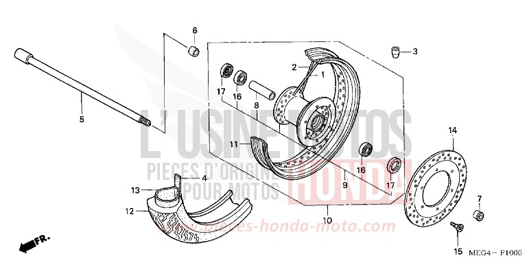 VORDERRAD von Shadow Aero GRAPHITE BLACK (NHB01) von 2006